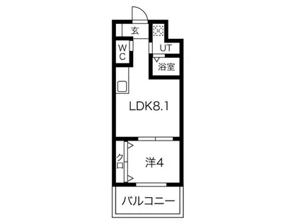 FDS PREX(1LDK/13階)の間取り写真