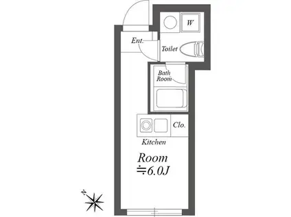 ルクレ神宮前(ワンルーム/3階)の間取り写真
