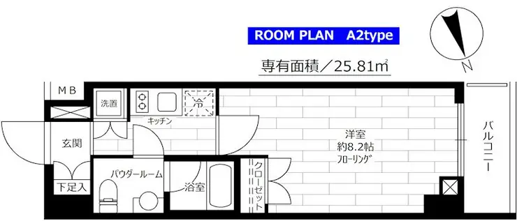 グランドコンシェルジュ広尾 5階階 間取り