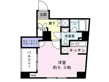 リガーレ本所吾妻橋(1K/3階)の間取り写真