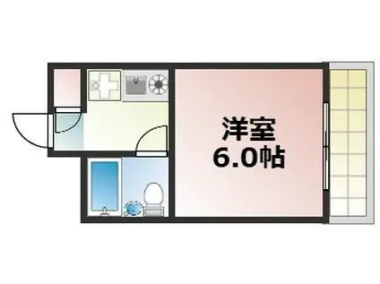 ライラックヴィラ大今里(1K/4階)の間取り写真