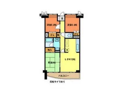 カーザ・フォレスタ(3LDK/4階)の間取り写真