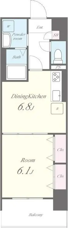 ライツ福助 10階階 間取り
