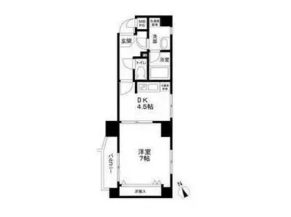 レジデンス練馬北町(1DK/3階)の間取り写真