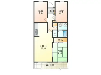 パークレジデンス(3LDK/4階)の間取り写真