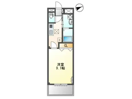 LEHAVRE(1K/1階)の間取り写真