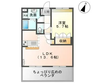 レ・セーナ(1LDK/3階)の間取り写真