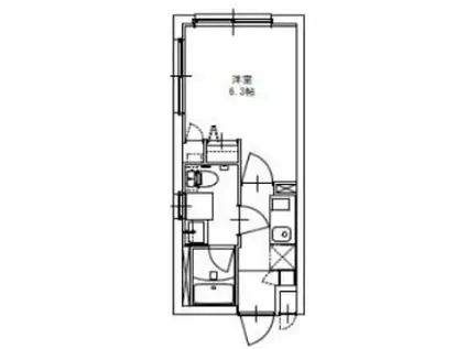 BARK LANE 学芸大学 バークレーン学芸大学(1K/4階)の間取り写真