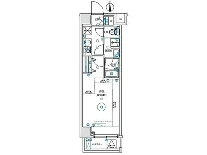 プレニーズ五反野MAXIV(1K/9階)の間取り写真