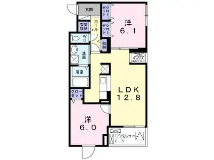 ファイン(2LDK/2階)の間取り写真