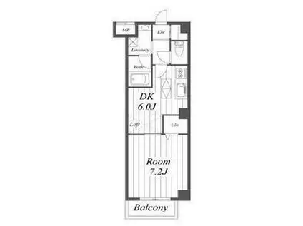 MS FLATII(1DK/4階)の間取り写真