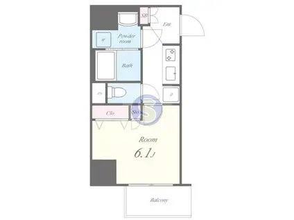 FUJIMAN北梅田(1K/6階)の間取り写真