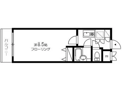 オークプラザ(1K/3階)の間取り写真