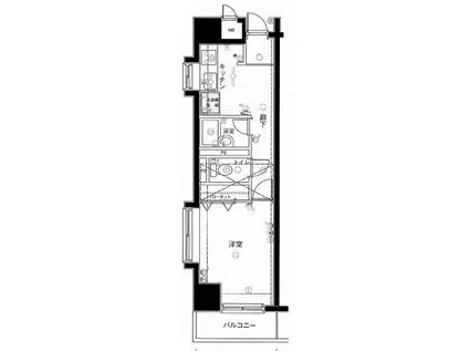 メインステージ赤羽北(1K/2階)の間取り写真