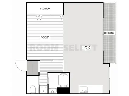ひまわりやごと(1LDK/2階)の間取り写真