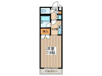 ブライトンコート(1K/3階)の間取り写真