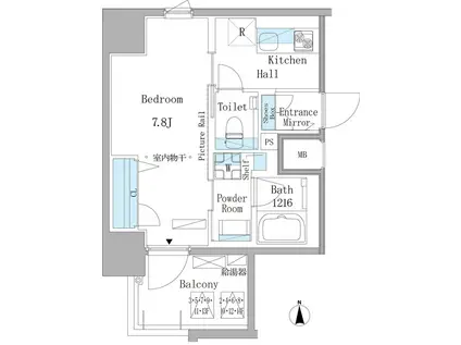 GRAND ESPOIR 東桜(1K/12階)の間取り写真