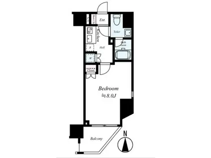 RISINGPLACE 南千住(1K/2階)の間取り写真