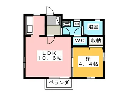 グランメール・M(1LDK/2階)の間取り写真