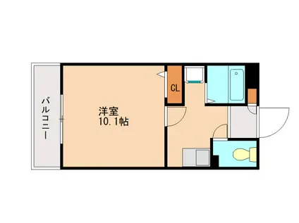 メゾンハクエイ(1K/2階)の間取り写真