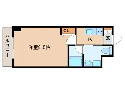 R-IIコート(1K/7階)の間取り写真