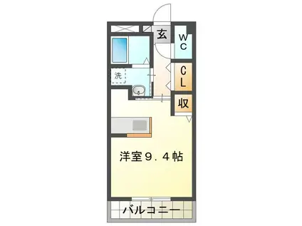 WJガーデン亀山(ワンルーム/3階)の間取り写真