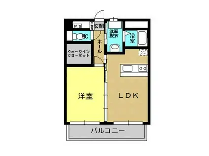 アベニュー花の木(1LDK/2階)の間取り写真