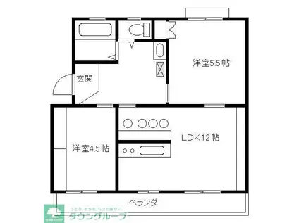 西小中台2-34(2LDK/5階)の間取り写真