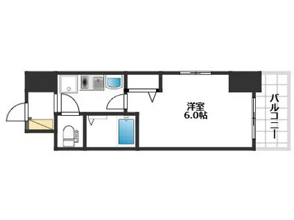 エステムコート神戸元町通(1K/4階)の間取り写真