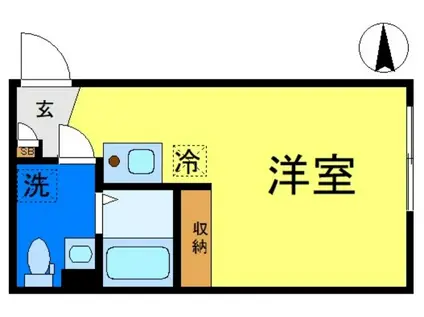 東新小岩5丁目マンション(ワンルーム/4階)の間取り写真