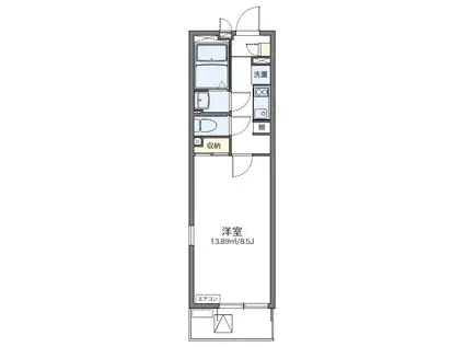 レオネクストひまわり(1K/3階)の間取り写真