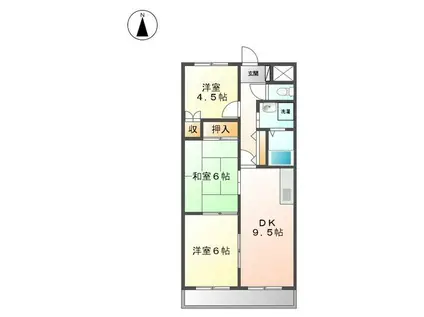 グランチェスタ(3DK/2階)の間取り写真