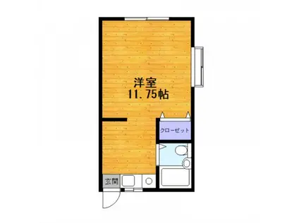 ブライトハイツ秋山(ワンルーム/1階)の間取り写真