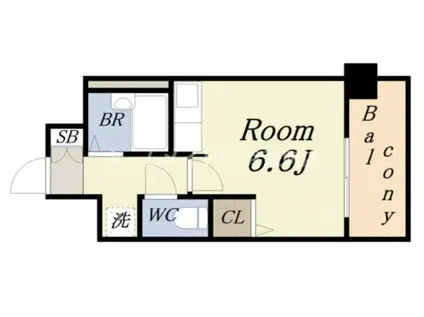 L-FLORA此花(ワンルーム/8階)の間取り写真