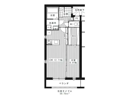 リュクス ドゥ ミネ(1LDK/5階)の間取り写真