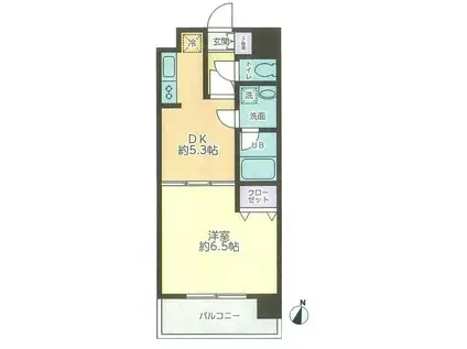 アーク西八王子レジデンス(1DK/3階)の間取り写真