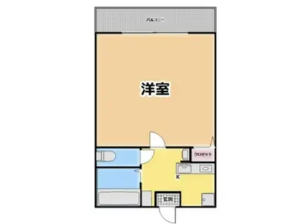 スカイビュー朝霞ウエスト(1K/2階)の間取り写真