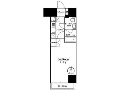 RISINGPLACE 南千住(1K/10階)の間取り写真