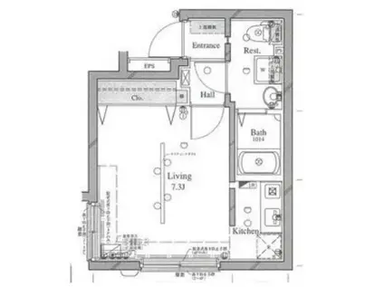 N アーバイル武蔵小山(1K/4階)の間取り写真