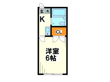 アービーハイツ(1K/2階)の間取り写真