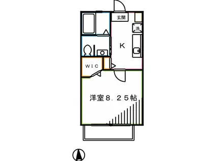 シャーメゾン上連雀(1K/1階)の間取り写真