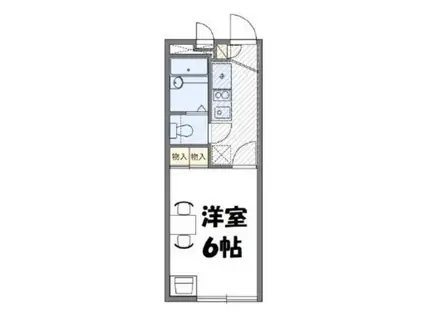 レオパレスコンパートメントII(1K/2階)の間取り写真