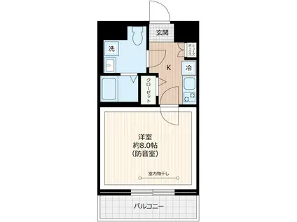 ラシクラス上井草(1K/4階)の間取り写真