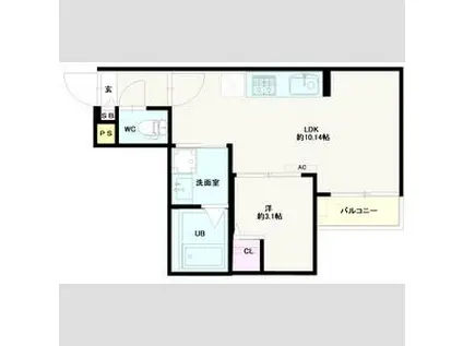 JACK SHUKUCHII(1LDK/2階)の間取り写真