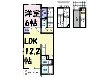 パークビレッジ春日部Ⅰ(1LDK/3階)の間取り写真