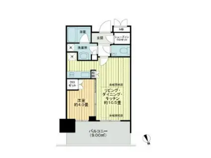 パークコート浜離宮ザタワー(1LDK/6階)の間取り写真