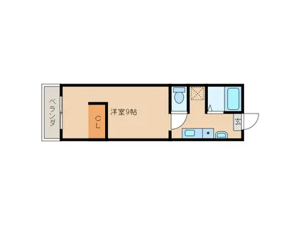 クリアフォレストVII番館(1K/2階)の間取り写真