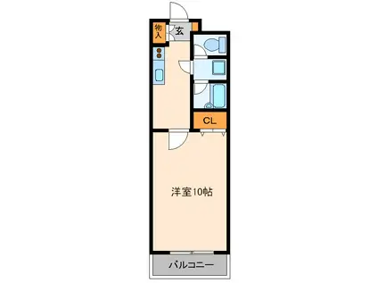 プレザント長町南(1K/1階)の間取り写真