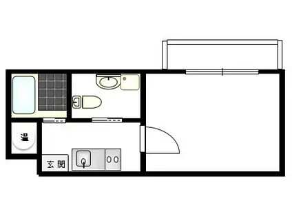 サンパティオ高田馬場(1K/4階)の間取り写真