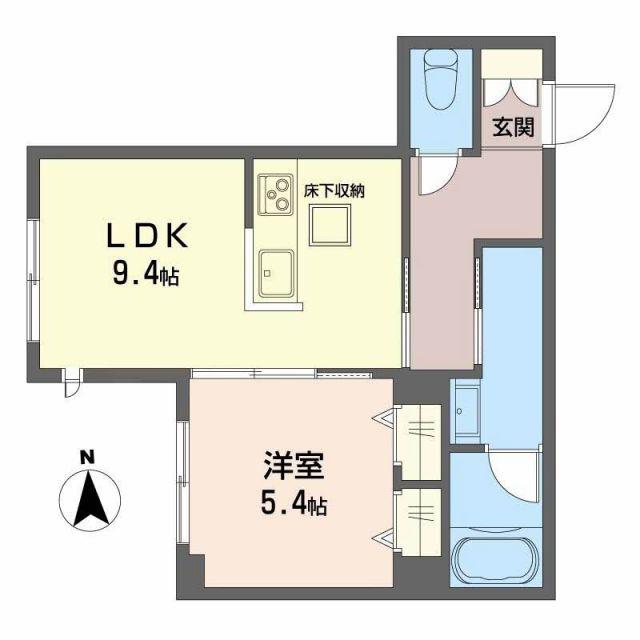 アメリス(1LDK/1階)の間取り写真